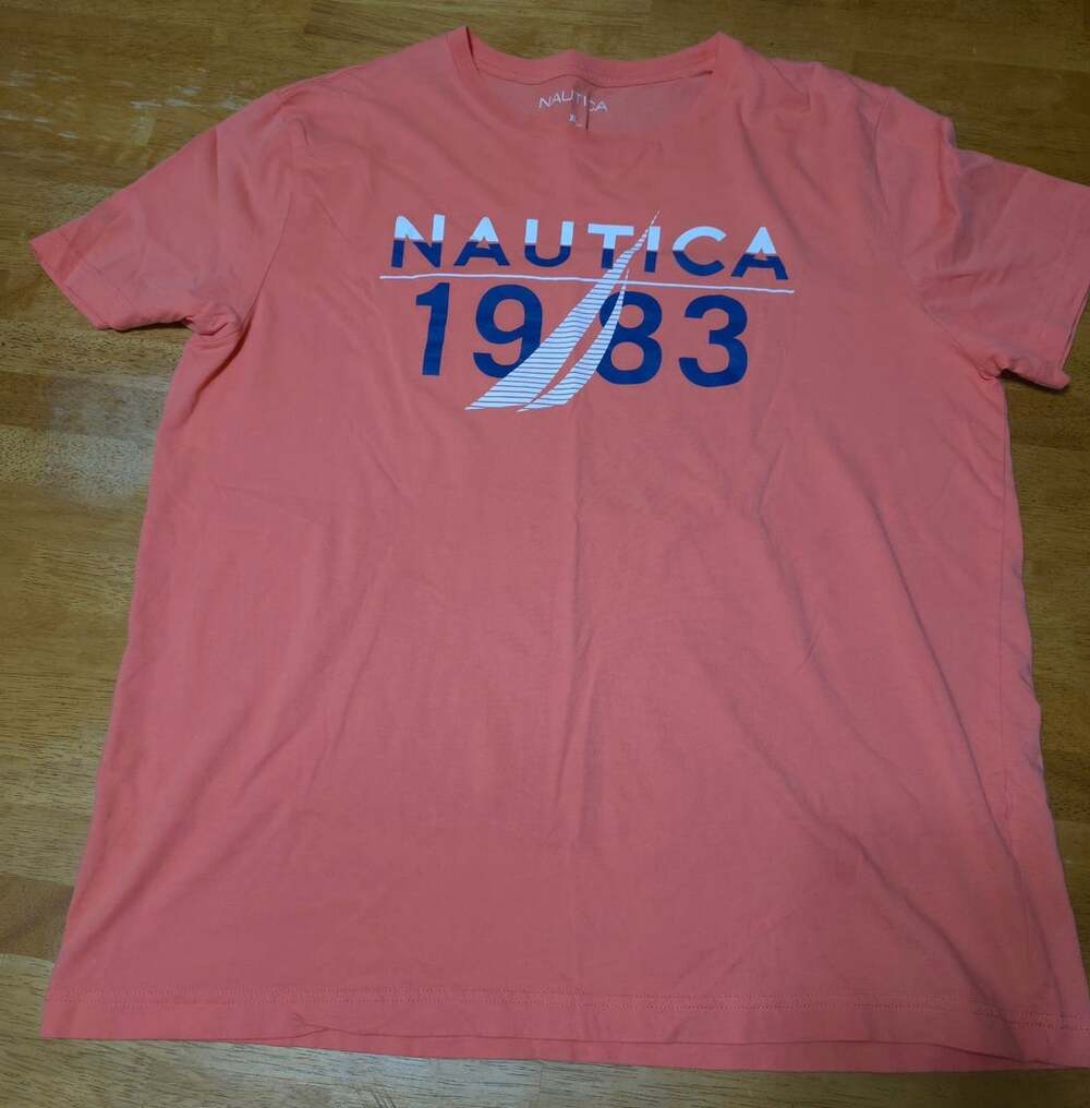 Nautica 1983 Graphic T-Shirt Size XL Pink